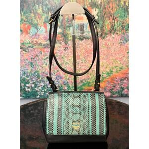 EUC Authentic MCM Leather and Python Crossbody Shoulder or Clutch Bag